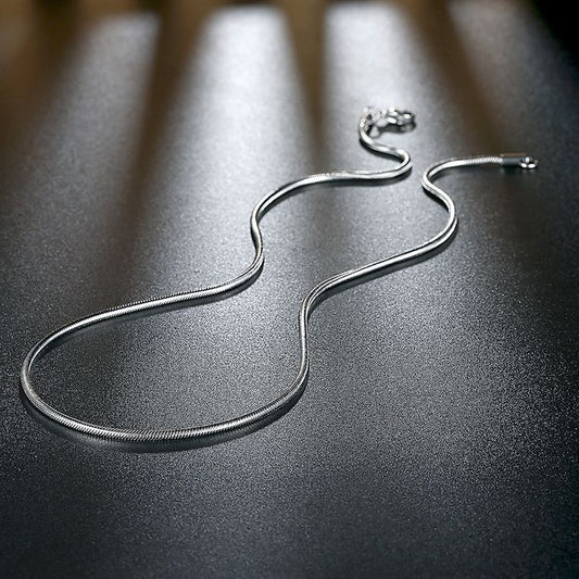 The Slim Lunar Silver Loop Necklace